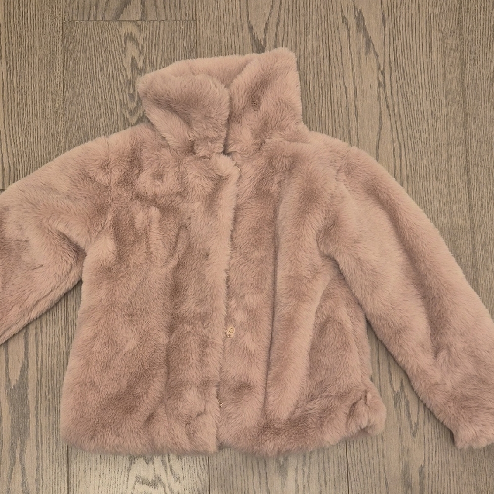 Cozy Pink Faux Fur Kids Jacket